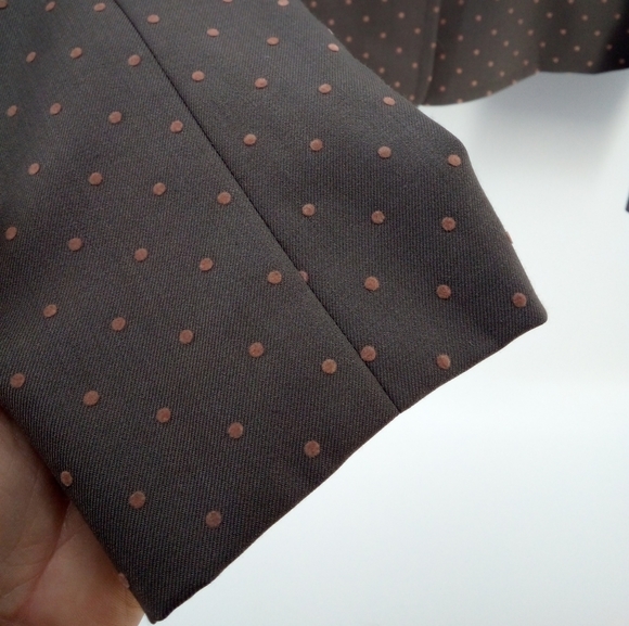 Rebecca Taylor Wool Blend Swiss Dot Gray Pink Blazer Jacket 8 Hong Kong Pockets - Picture 7 of 12